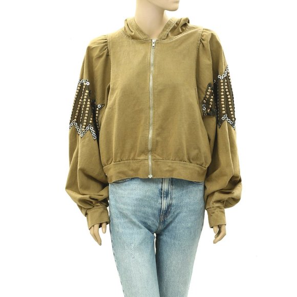 Free People 'Lil Baddie Sweatshirt Oversized Size Small - Picture 3 of 8